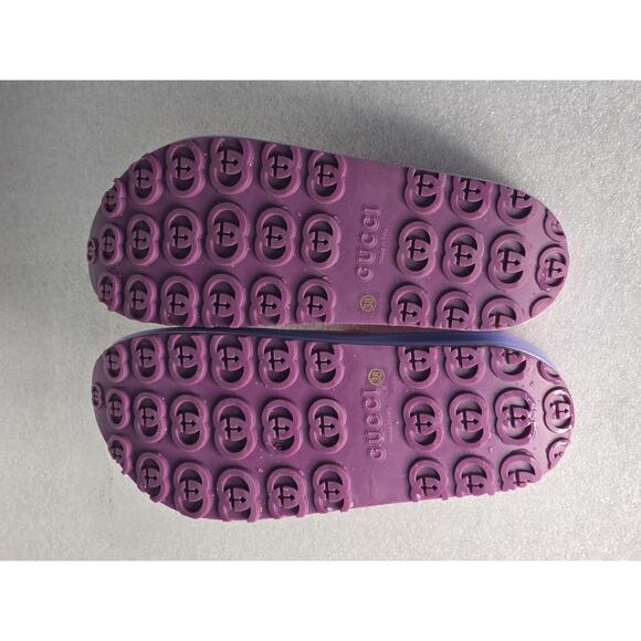 Gucci Platform Slides Miami Interlocking Pink Women's 38 /7- 7.5 EUC - Picture 7 of 7